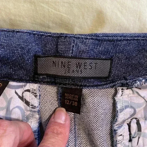 Nine West Jeans, Blue, size 12.  Trouser style with pockets. - Picture 8 of 10